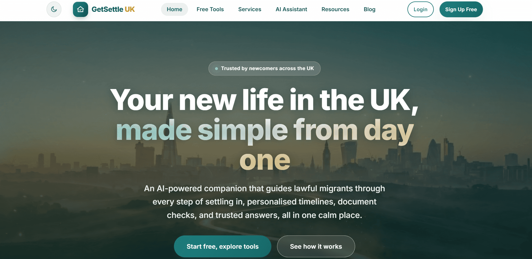GetSettle · Startup Web App